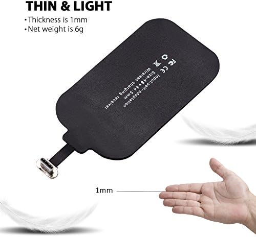 Type C, USB C Wireless Charge Receiver, Waba Type-C Qi Wireless Charger Receiver Chip for Chip for Google Pixel XL(only) /Huawei Mate 9/LG V20/HTC 10/LG G5 and other USB-C Devices