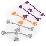 Snappi Cloth Diaper Fasteners - Pack of 5 (2 Purple, 2 Gray, 1 Orange) Girl Colors