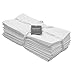 AMOUR INFINI Organic Cotton Flour Sack Kitchen Towels Set of 12 Super Absorbent 28 x 28 Soft Lint Free Flour Sack Tea Towels (White)