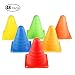 Kevenz Thicker Soft Plastic Traffic Cones(12/24/48-Pack,Red,Blue,Green,Orange,Yellow)