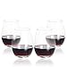Bavel Stemless Wine Glasses,19oz,set of 4,Large Stemless Glass Holds Full Bottle of Wine.Red Wine & White Wine glasses sets for retirement,gifts,clear