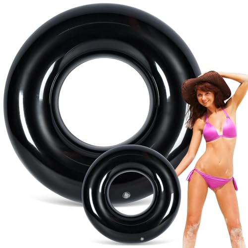 Vertintong 1 Pack 41 Inch Inflatable Pool Floats for Women Swimming Pool Rings Summer Tubes for Floating Beach Pools Summer Party (Black) at Amazon