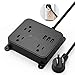 Power Strip with USB Ports - TROND 4.5 FT Extension Cord with 3 Outlets Desktop Charging Station, Non Surge Protector, Wall Mount for Dorm Home Office, ETL Listed Black