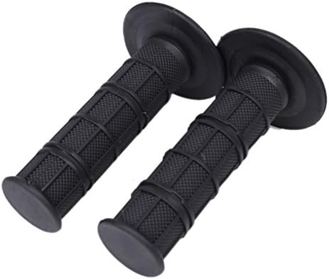Soft Rubber Motor Grip Motorcycle 22mm 7 8 Handle Bar For Pit Dirt Motor Trail Bike Motocross grip (Black)