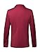 DAVID.ANN Men's Slim Fit Suits Casual One Button Flap Pockets Solid Blazer Jacket,Wine Red,Large