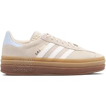 Amazon.com | Adidas Gazelle Bold J Big Kid Sneaker (Wonder White ...