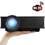 ERISAN 1200 Lumens LCD Mini Projector (Warranty Included), Updated Full Color Max 130