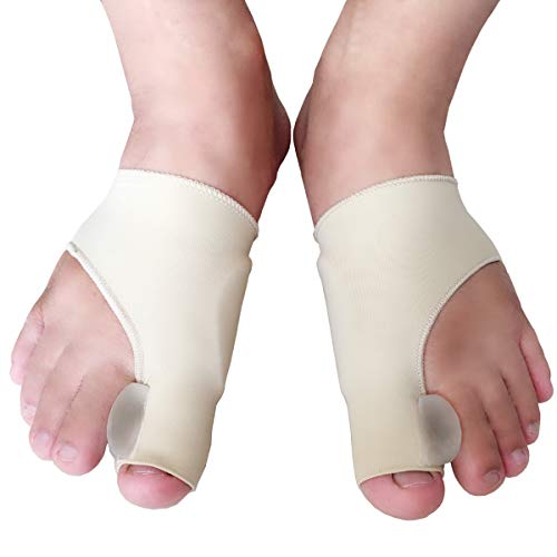 corrector elástico de juanetes y funda de alivio de juanetes con almohadillas de gel para juanetes, detiene el dolor de juanetes en el hallux valgus, dedo gordo del pie en martillo, separador de dedos para juanetes 