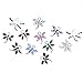 Housweety 20 Rhinestone Dragonfly Charm Pendants Mixed 20x19mm