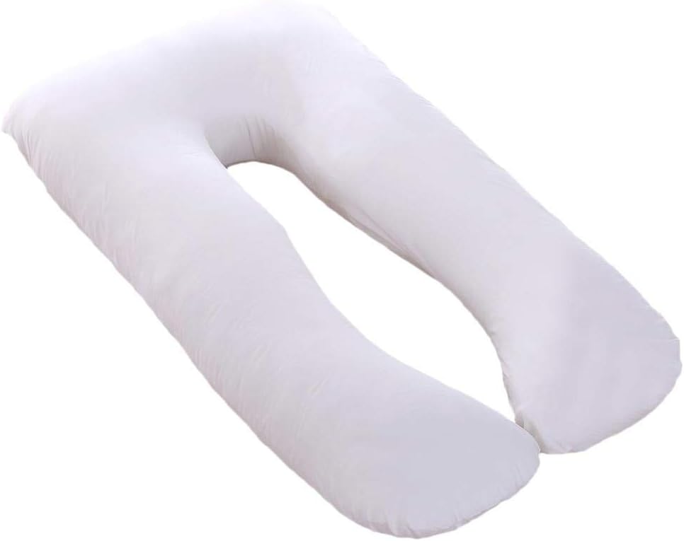 Calmson U Shaped Pregnancy Pillow, Side Sleeping Cotton Pillowcase for Pregnant Women - Back Pain Relief 80 x 160CM