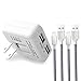 iPhone Charger, Rapid Dual USB Travel Wall Charger Extra 2Pack 6FT Long Lightning Cable Cord for iPhone X/8/8 Plus/7/6s/6s Plus 5S 5 5C SE,iPad and More