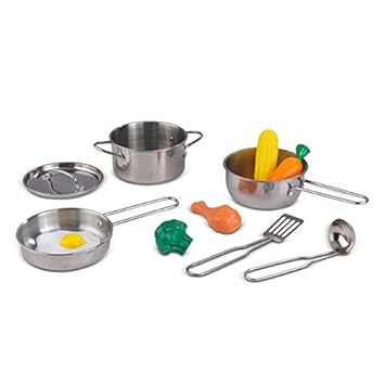 KidKraft 63186 Deluxe Spielzeug-Kochset mit Lebensmitteln - Zubehör für Kinder-Spielküchen