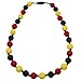 Sensory Oral Motor Aide Chew Necklace for Kids Adults Boys and Girls - Silicone Chewing Beads Jewelry for Autism, ADHD, Biting and Teething Toddlers (Yellow/Red/Black)