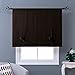 NICETOWN Balloon Blind Curtain for Doors - Tie Up Shade Blackout Curtain for Bedroom Window/Thanksgiving (Toffee Brown, Rod Pocket Panel, 46 inches W x 63 inches L)