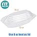 Fit Meal Prep [100 Pack Banana Split Boat Plate 8oz and 12oz - Clear PET Plastic Disposable Ice Cream Sundae Splits Bowl Tray for Gelato Parlors, Cafes, Parties, Home and Restaurants