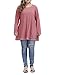 Women's Flowy Plus Size Tunic Shirts Long Loose Fit Tops for Leggings (Red, 3X)