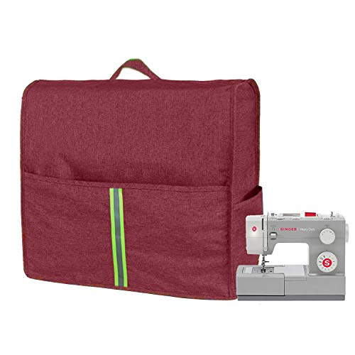 image for HOHUO Sewing Machine Dust Cover with Storage Pockets Universal for Mos