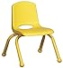 ECR4Kids School Stack Chair with Matching Powder Coated Legs/Ball Glides (6-Pack), 10-Inch, Assorted Colors