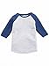 RABBIT SKINS Toddler Fine Jersey Raglan 3/4 Sleeve Baseball Tee, Vintage Heather/Vintage Royal, 3T