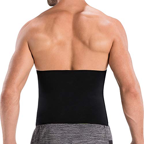 Hot Shapers Hot Belt for Men - Abs Stimulator Workout Waist Trimmer Sweat Band (Black, L)