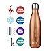 MIRA 17 Oz Stainless Steel Vacuum Insulated Water Bottle - Double Walled Cola Shape Thermos - 24 Hours Cold, 12 Hours Hot - Reusable Metal Water Bottle - Leak-Proof Sports Flask - Wood