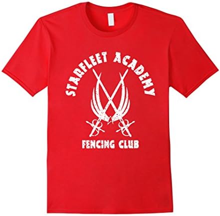 Mens Fence Humor Shirt Starfleet Academy Fencing Club Small Red