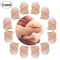 Cheerpet 12 pcs Novelty Squishy Toy, Funny Squishies,Mini Squeeze Mochi Toy Mini Squeeze Ball Slow Rising Anti Stress Dolls Stress Relief Toy for Christmas Birthday Party Gag Gifts