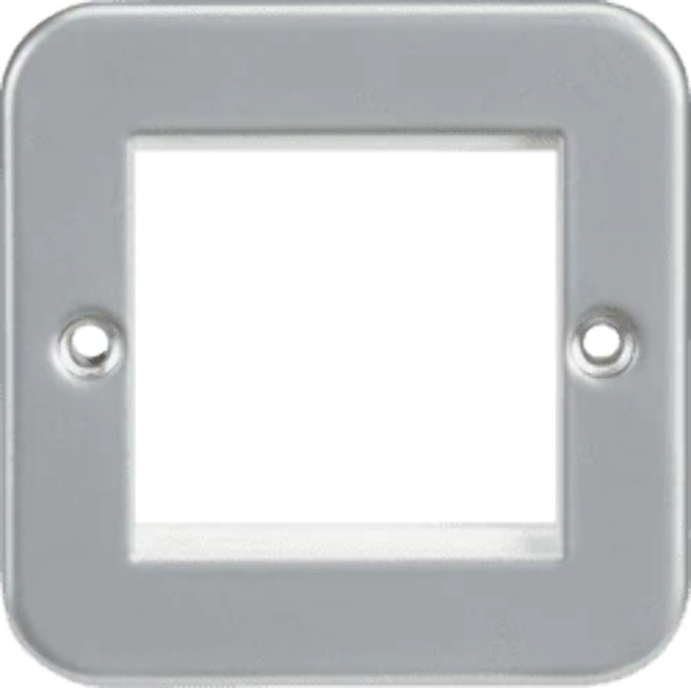 Knightsbridge Metal Clad Modular Faceplate, Grey,M2G