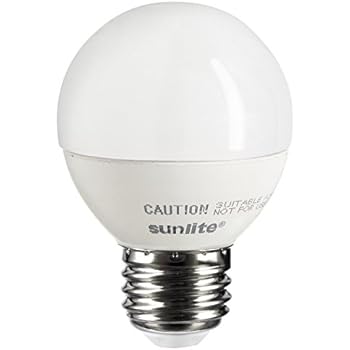 Sunlite G16/LED/5W/D/E26/FR/ES/27K 2700K Warm White LED 5W 40 Equivalent Frosted G16 Decorative Globe Light Bulbs with Medium E26 Base