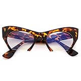 High Fashion Semi-Rimless Cut Off Clear Lens Cat Eye Glasses