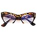 High Fashion Semi-Rimless Cut Off Clear Lens Cat Eye Glasses