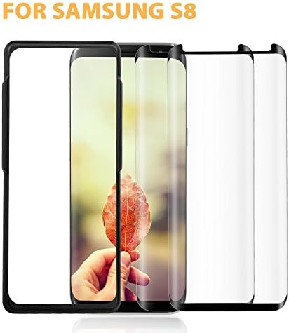 Atill Direct- Galaxy S8 Case-Friendly Tempered Glass Screen Protector(2 Pack) &amp; 1 Easy Installation Frame for Samsung Galaxy S8