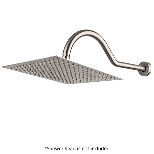 LORDEAR Solid Brass Brushed Nickel S Shape 17 Inch Reach Gooseneck