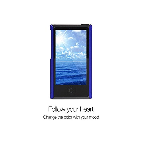 iPod Nano 7 case,Tranesca iPod Nano 7th & 8th generation rubber cover shell case with belt clip - Sentimental Blue (Also available in 9 other colors) - Thumbnail 4
