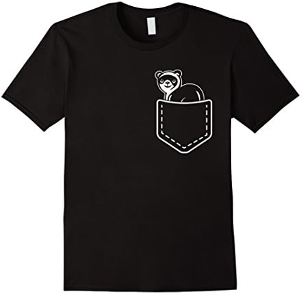 Men's ferret shirt- My pocket have a ferret shirts Medium Black