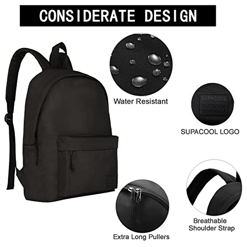 SUPACOOL Classic Lightweight Laptop Backpack with USB Charging Port