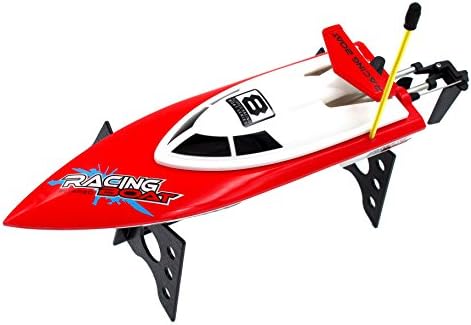 Remote Control High Speed Racing Boat On Water Pool Lake River Auto-Flip Fast RC Ship, Red