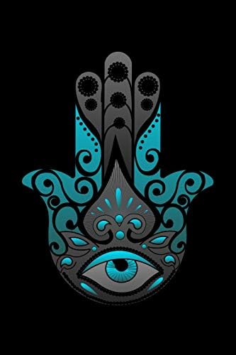 Hamsa Hand Journal: Hamsa Hand Evil Eye Protection - The Hand of Fatima for Good Luck, Fortune, Happiness, Health Lined Journal 6x9 120 pages