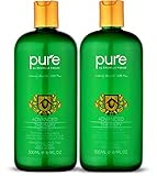 Natural Hair Growth Shampoo and Conditioner For All Hair Types. Extra Strength Formula - Paraben & Sulfate Free Shampoo & Conditioner Set for Hair Loss & Thinning Hair