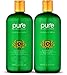 Natural Hair Growth Shampoo and Conditioner For All Hair Types. Extra Strength Formula - Paraben & Sulfate Free Shampoo & Conditioner Set for Hair Loss & Thinning Hair