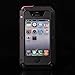 iPhone 4s Case, CarterLily Aluminum Shockproof Dustproof Waterproof Gorilla Glass Metal Case Cover for iPhone 4 / 4S (Black)