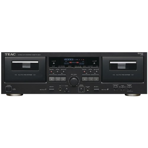 Teac w-890r-b double auto-reverse cassette deck (black)