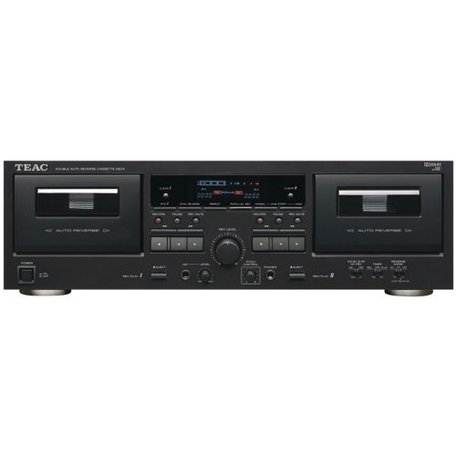 Teac W-890R-B Double Auto-reverse Cassette Deck (Black)