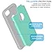 Tekcoo for iPhone 8 Case, Tekcoo iPhone 7 Case for Girls, [Tbaron Series] Bumper Case Shock Absorbing Hard Hybrid Slim Thin Cute Cover [Scratch Proof] Plastic Shell + TPU Rubber Inner [Turquoise]