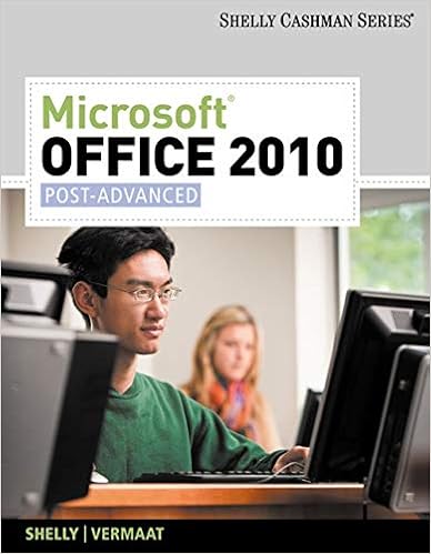 Microsoft Office 2010 Post Advanced Shelly Cashman Series - 