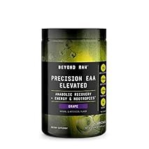 Beyond Raw Precision EAA Elevated Powder | Anabolic Recovery for Muscles + Energy | Grape | 24 Servings