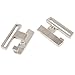 10set Silver Metal Tape Closure Closure Waist Extender Hooks & Eyes Clasps Sewing Garment Clasps Hooks for Bra Swimsuit (Silver)