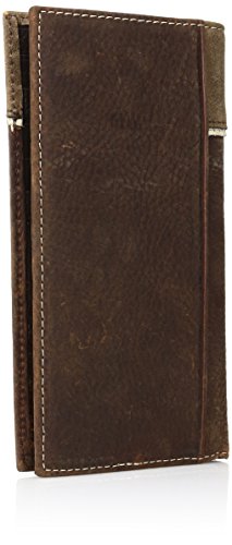 Ariat Men's Distressed Shield Inlay Rodeo Western Wallet, Brown, One Size