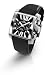 Square Stainless Steel Ceo Goliath Chronograph Black Dial Leather Strap Date Display