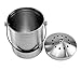 Gold Star Kitchens - Kitchen Compost Bin - Countertop Pail Bucket Container with Lid - Indoor Counter Caddy Bins - Small Food Waste Composter - Surgical Grade Stainless Steel Scrap Trash Can - 1.3 Gal